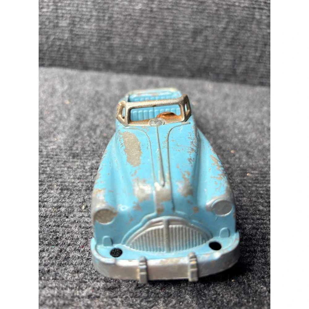 Vintage Hubley Kiddie Toy 458 Diecast Convertible Car Blue Made in USA 1950s